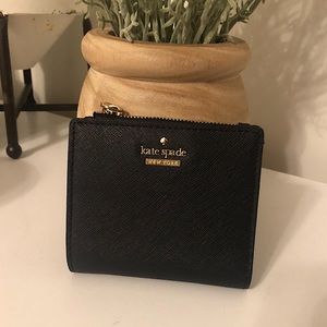 Kate Spade Black Wallet With Gold Hardware